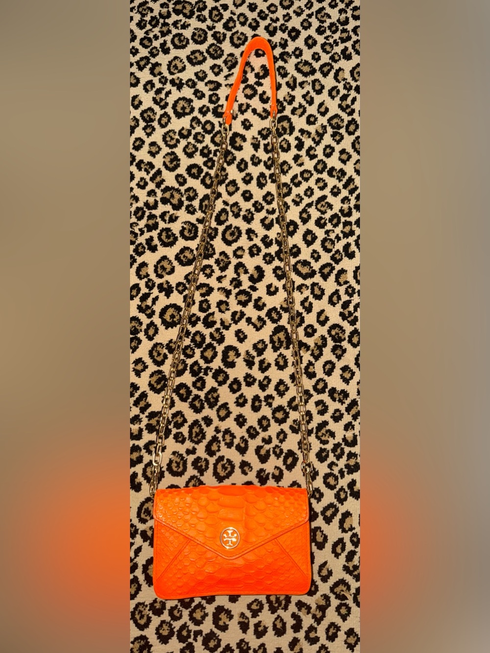 Tory Burch Neon Orange crossbody purse